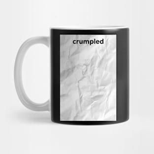 Black Tee with Unique Crumpled Paper Print Mug